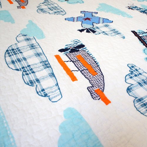 Abreeze PlaneToddler Blankets for Boys Quilt Bedspread Kids Plane Airplane Boys Girls Kid's Quilt Throw Blanket Toddler Bed Quilt 43" X 51"