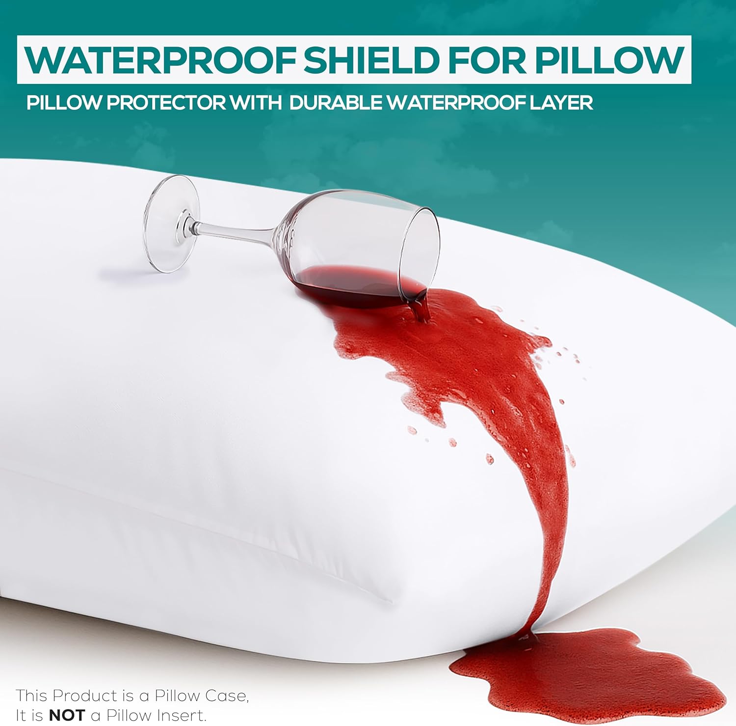 Utopia Bedding Pillow Protectors - Set of 2 Toddler Size, Waterproof & Bed Bug Proof Encasements (White)