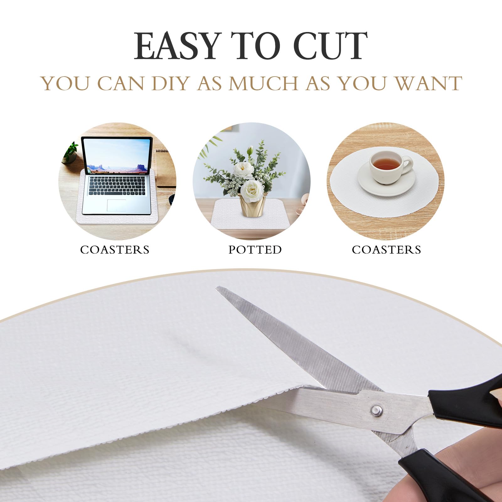 Beautysaid Shelf and Drawer Liner for Kitchen Cabinet, Non Adhesive Non Slip Shelf Paper Waterproof Washable Thickened for Dresser Pantry Shelve Bathroom Protector Liner(White,18 in x 30 FT)