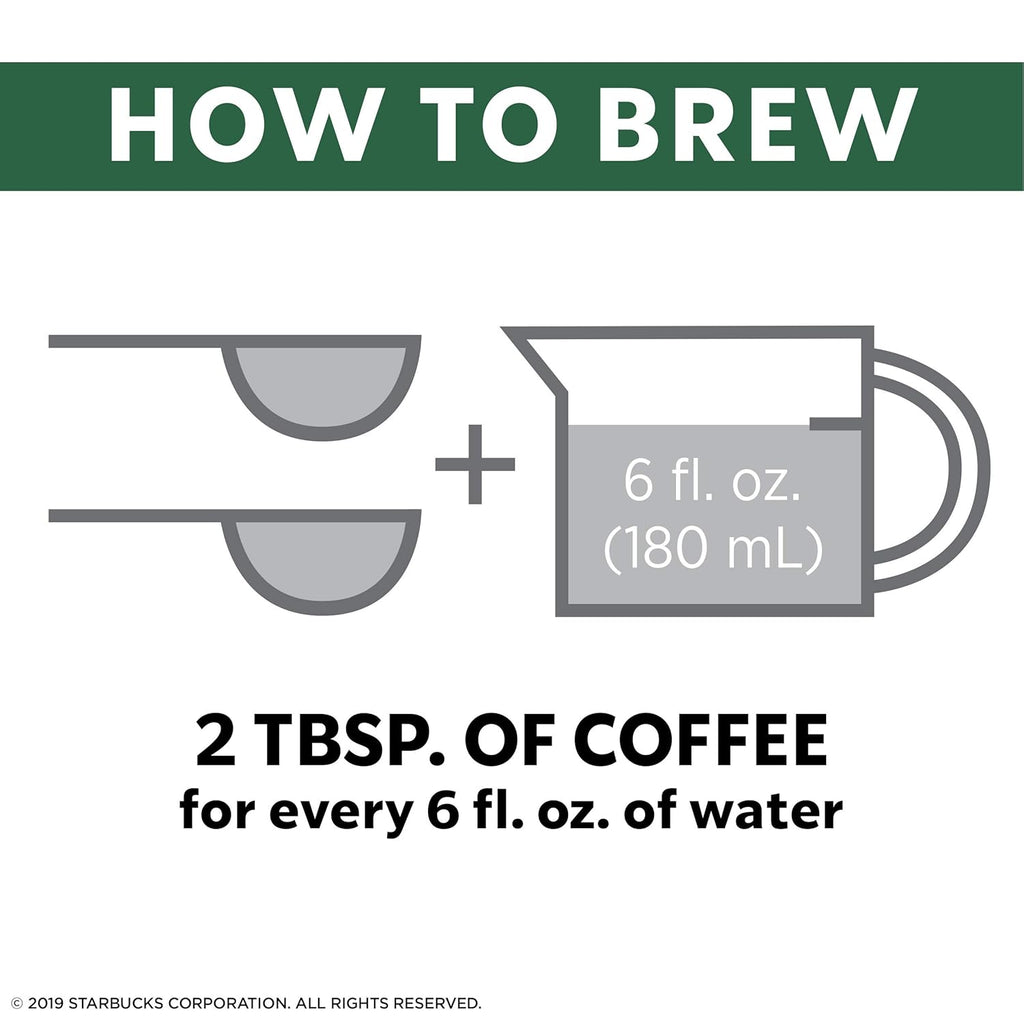 Starbucks Medium Roast Ground Coffee - House Blend - 100% Arabica - 6 Bags (20 Oz. Each)