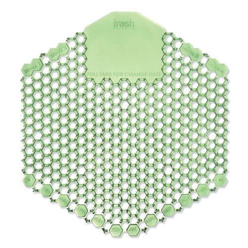 Fresh Products Wave 3D Urinal Screen Virtually Eliminates Urine Splash 30 Day Use Easy Installation Beneficial Bacteria Consistent Fragrance Made in the USA 10pk Urinal Screens Herbal Mint