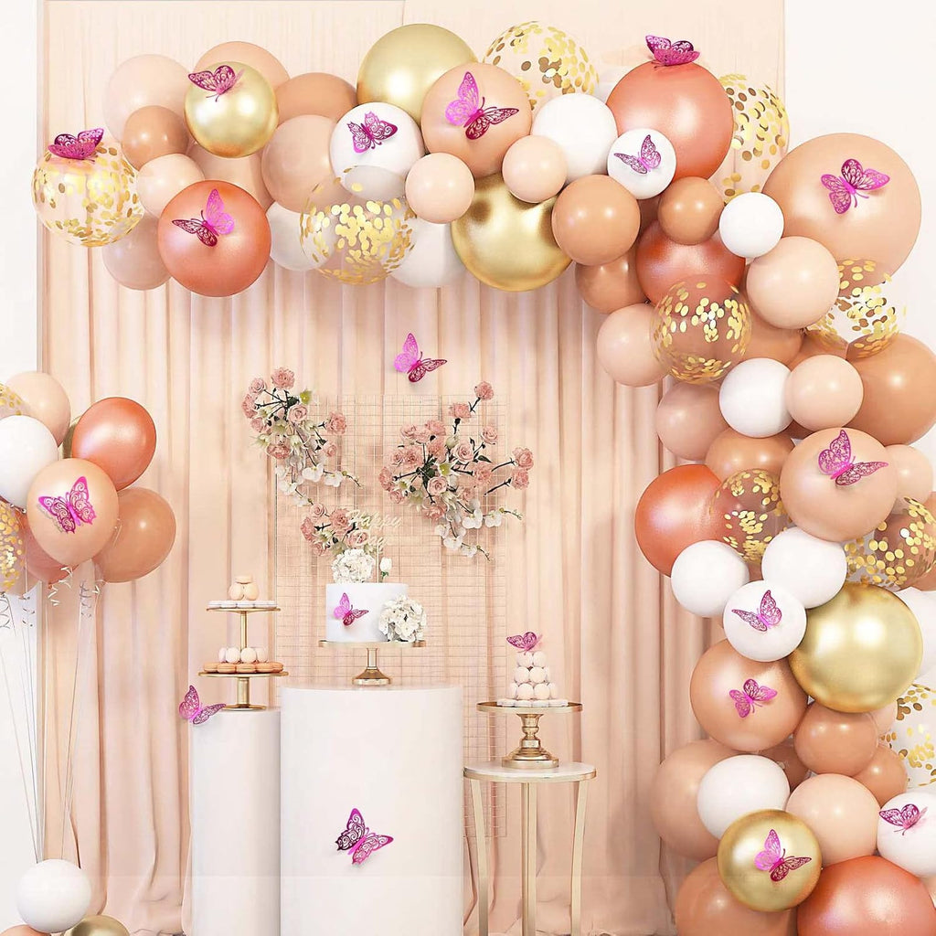 Skiennix 72 Pcs Butterfly Wall Decor - 3 Sizes & Styles for Party & Craft Decorations | Purple