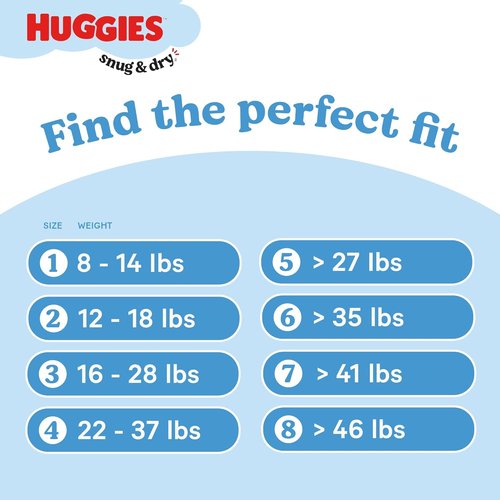 Huggies Snug & Dry Size 4 Diapers - Ultra Absorbent Baby Diapers for 22-37 lbs | 92 Count