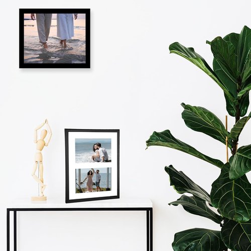 JCJMY 8x10 Picture Frame - Stylish Black Collage Frame for 2 Photos | Wall Hanging or Tabletop Display