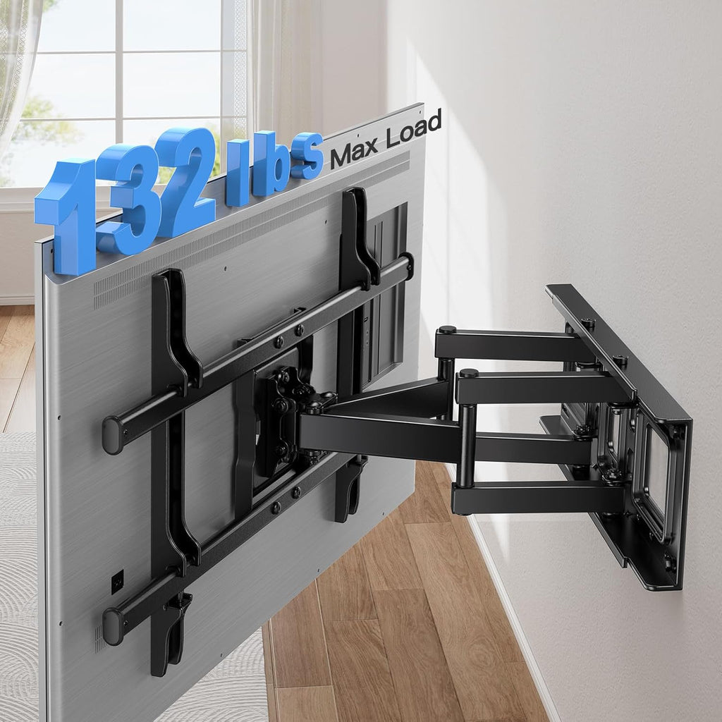 Pipishell Full Motion TV Wall Mount - Fits 37-84 Inch TVs Up to 132lbs | Articulating Swivel & Tilt