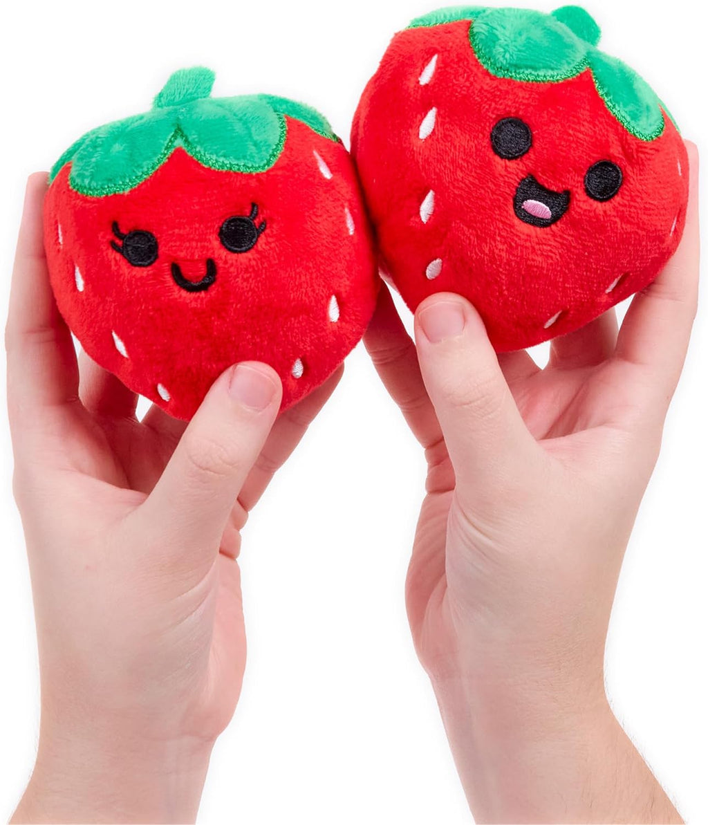 Relatable Emotional Support Strawberries - Cuddly Plushies Set with 5 Toys & Carrying Basket | Perfect Gift for All Ages