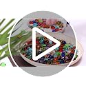 Mixed Color Flat Glass Marbles (1 LB, ~150 Pcs) - Vase Fillers & Craft Gems