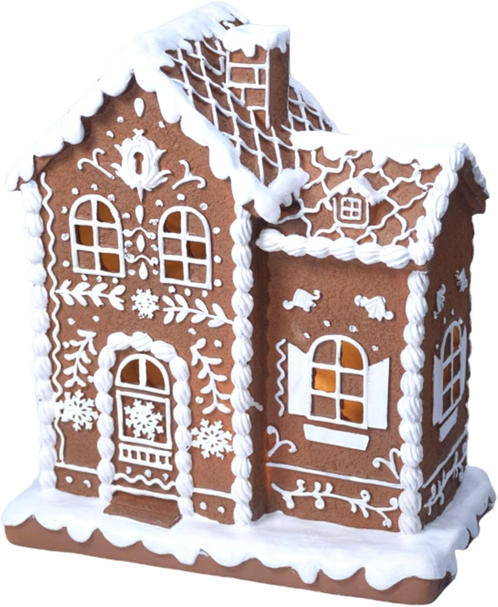 Sheaifun Gingerbread House Decor - LED Christmas Decorations for Indoor Tabletop | 9 x 5 x 10.2 Inch