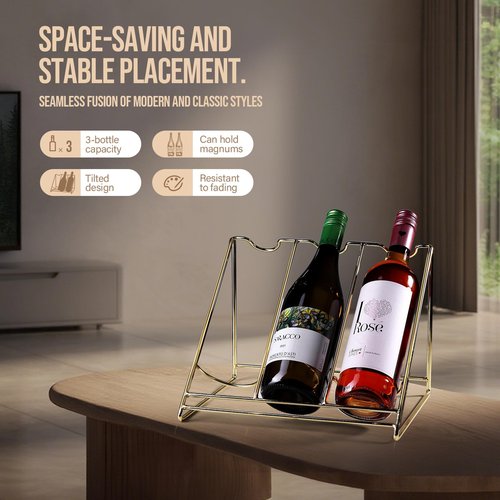 Drincarier Wine Bottle Display Shelf,Wine Storage Rack, Liquor Bottle Display Shelf, Bar Kitchen Small Wine Rack for Bar Family