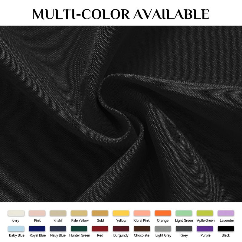 Softalker 60x102 Rectangle Tablecloth, Waterproof & Stain Resistant Table Cloths Wrinkle Free Fabric Washable Polyester Table Cover for Dining/Party/Outdoor/Wedding - Black