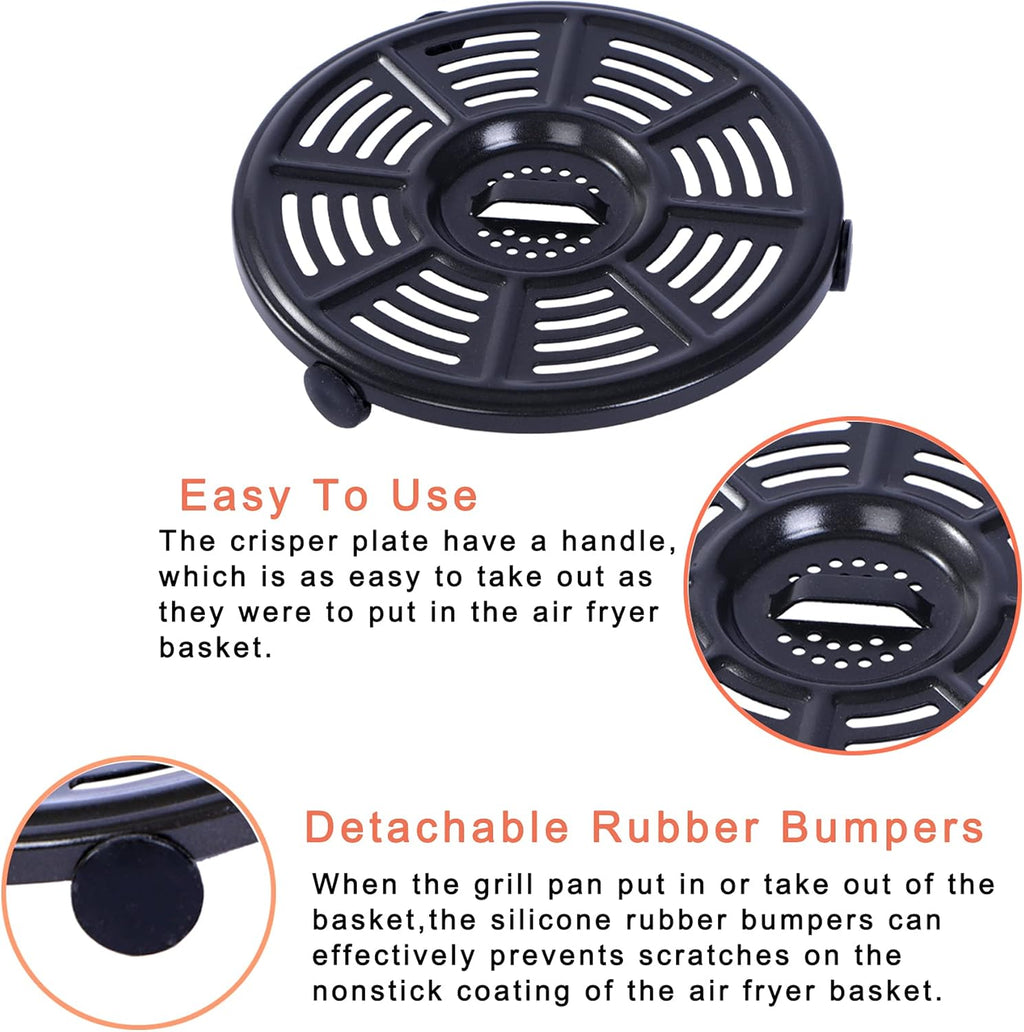 Ninja Air Fryer Crisper Plate - Non-Stick Grill Pan for AF100, AF150, FD401, OP300, OP500