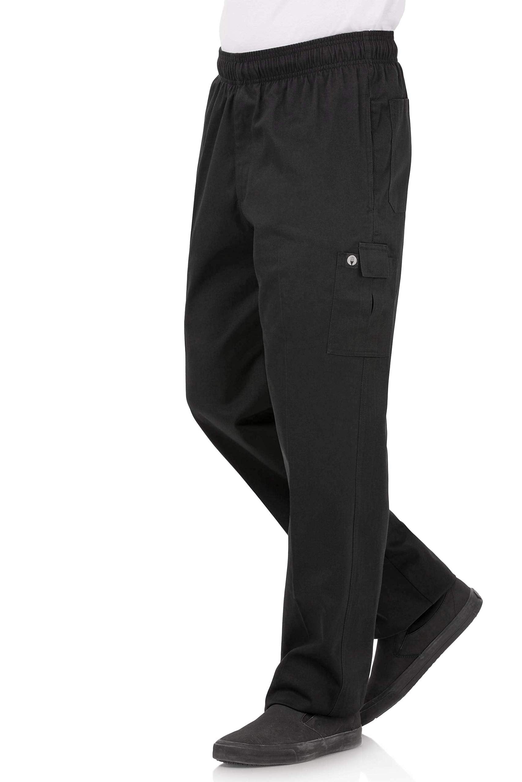Chef Works Men's Cargo Chef Pants, Black, Medium