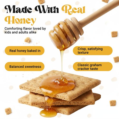 Honey Maid Honey Graham Crackers – 14.4 oz Box (Pack of 1) – Classic Snack for S’Mores, Baking & Snacking (27 Full Sized Crackers)
