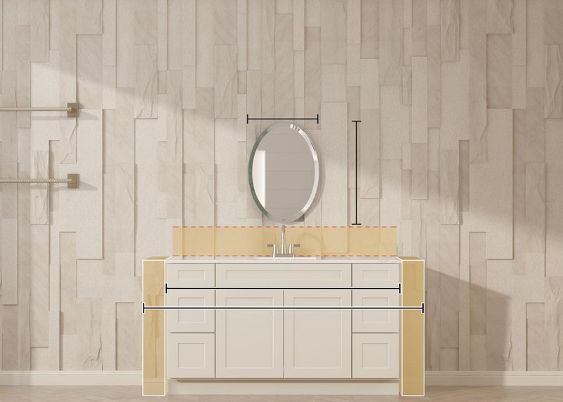 VocalStar Frameless Oval Mirror, 18" x 26" Bathroom Wall Mirror with Beveled Edge, Modern Decorative Vanity Mirrored for Living Room, Entryway, Bedroom | 1/4-Inch Shatterproof Glass