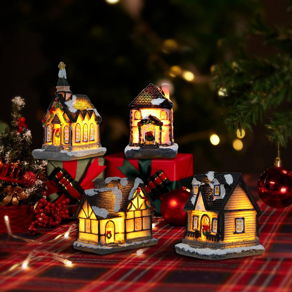 Regine Switzerland Christmas Village House Decor - LED Lantern Collectible Resin Figurine