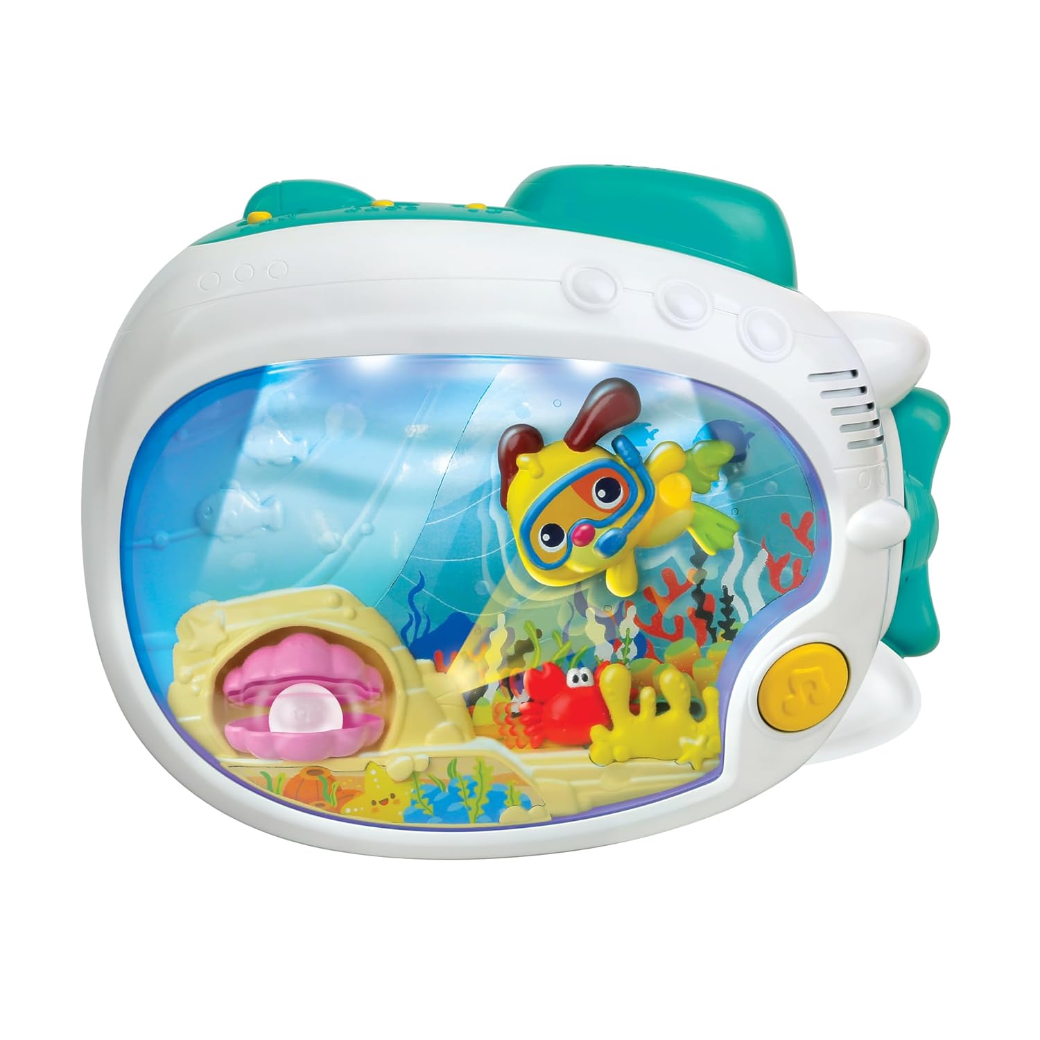Winfun 3-in-1 Soothing Seas Nightlight - Musical Projector with Calming Lullabies for Babies | Crib or Tabletop Attachment