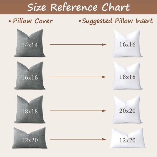 Artscope Synthetic Down Pillow Insert, 16x16 Down Alternative Throw Pillow Insert. Ultra Soft Fluffy Sleeping Pillow with 100% Cotton Cover, Decorative Pillows Set of 4-White.