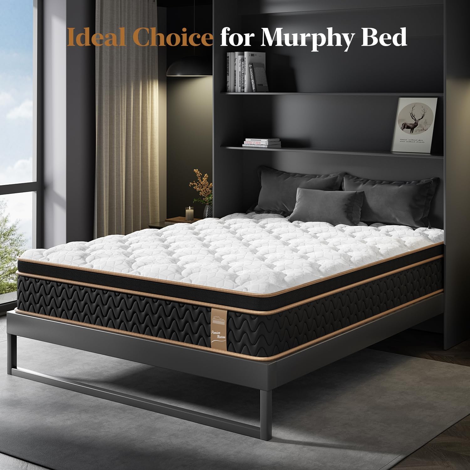 Skiennix Queen Mattress - 12 Inch Cooling Hybrid Bed in a Box with 7-Zone Pocket Springs & Motion Isolation