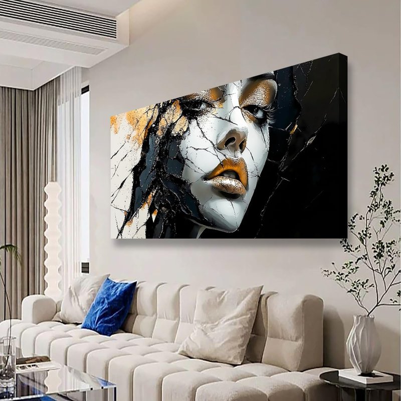Apahavk White Maiden Pictures Canvas Wall Art for Living room Office Bedroom Wall Decor,Abstract Wall Art Print Modern Noble Butterfly Oil Painting Artwork Waterproof Ready to Hang-20x40inch