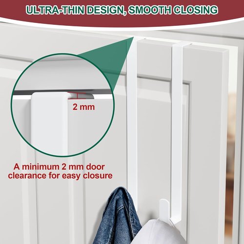 Heavy Duty Steel Wreath Hanger by [Brand Name] - Reversible Over The Door Hook for Spring & Easter Decor | Fits Doors Up to 1-3/4”