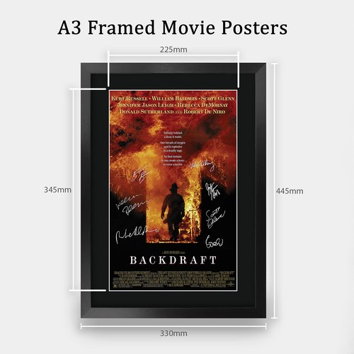 HWC Trading Backdraft Kurt Russell 16 x 12 inch Framed Gifts Printed Poster Signed Autograph Picture for Movie Memorabilia Fans - 16" x 12" Framed