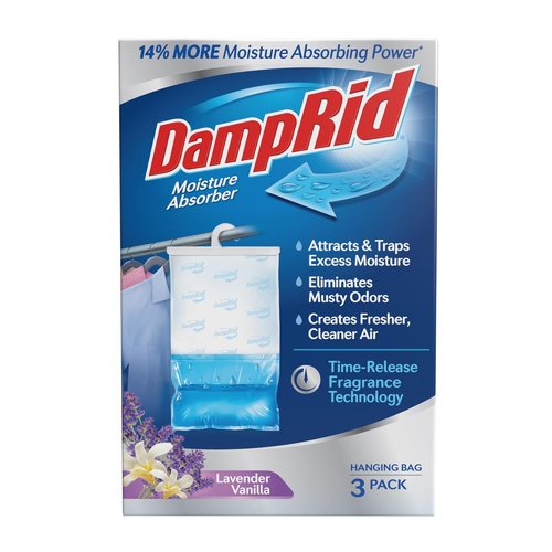 DampRid Lavender Vanilla Moisture Absorber - 16 oz. 3 Pack | Eliminates Musty Odors for Fresher Air