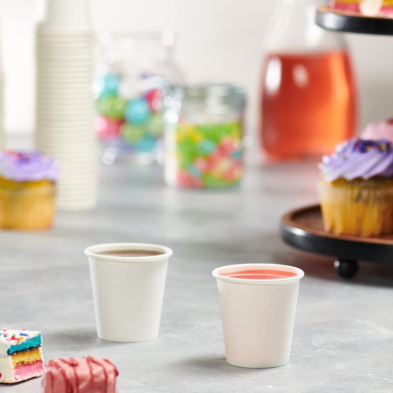 GUSTO [4 oz. - 300 count Disposable White Paper Cups, Hot Coffee Cups - Eco-Friendly Hot Cups (Formerly Comfy Package)