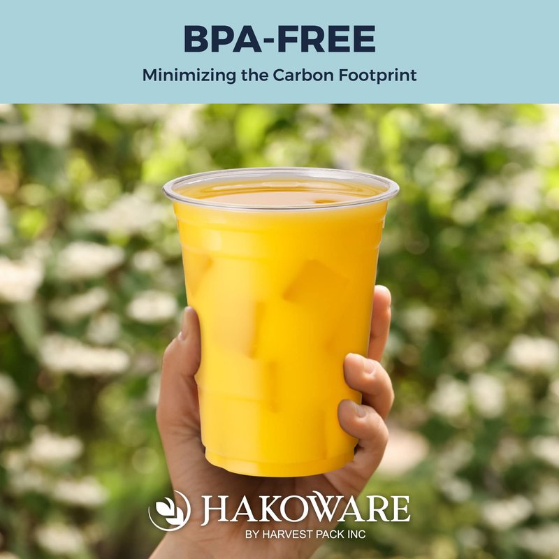 [200 COUNT]Harvest Pack 16 oz Iced Coffee Cup, Ultra Clear Plastic Cold Cups, Disposable Wedding Party Drinking Cups Tumblers, Iced Coffee Beer Juice Cold Beverage