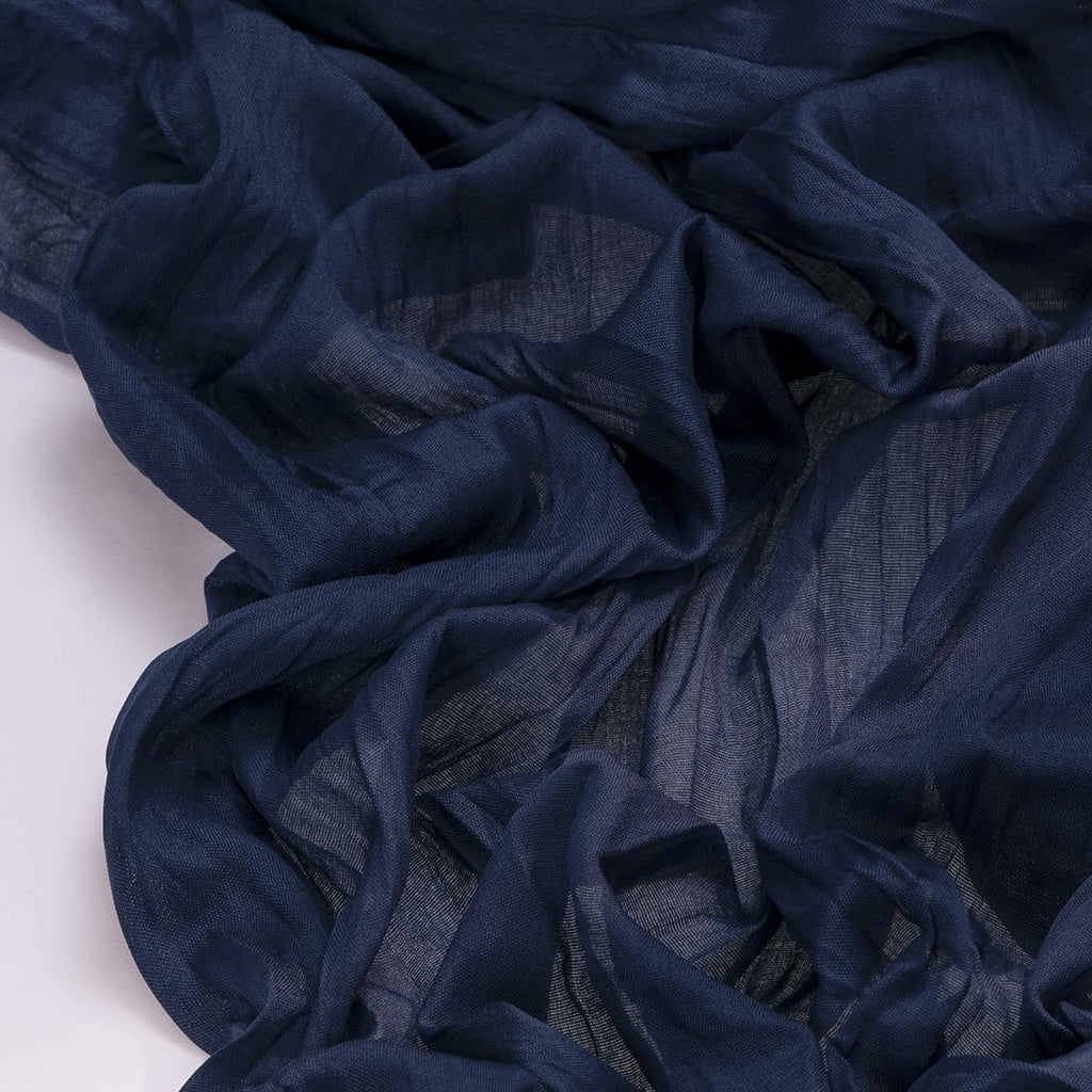 Socomi Cheesecloth Table Runner - 120 Inch Navy Blue Boho Rustic Decor for Weddings & Parties