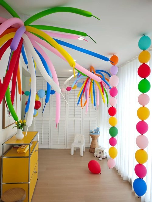 Clear 260 Balloons | 100Pcs Long Skinny Latex Balloons for Arches & Kid's Birthday Decor