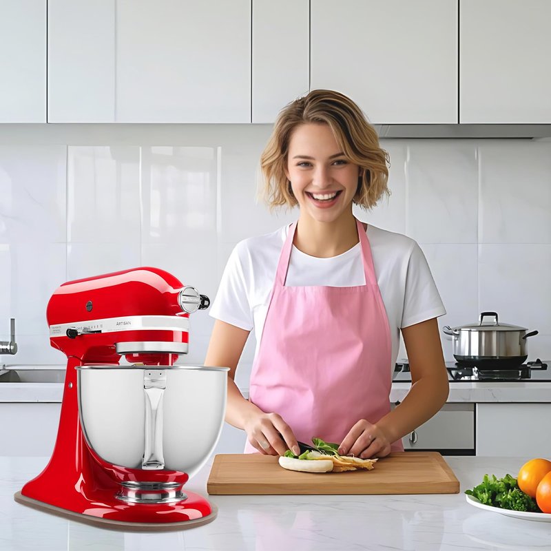 Bamboo Mixer Slider Compatible with Kitchen aid Bowl Lift Stand Mixer (5-8 Qt Stand Mixer)