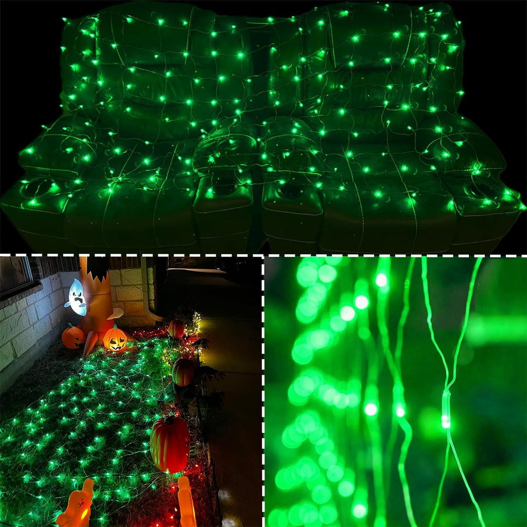WATERGLIDE 12FT x 5FT Outdoor Christmas Net Lights - 360 LED Waterproof Mesh String Light with 8 Modes | Perfect for Garden & Party Decor