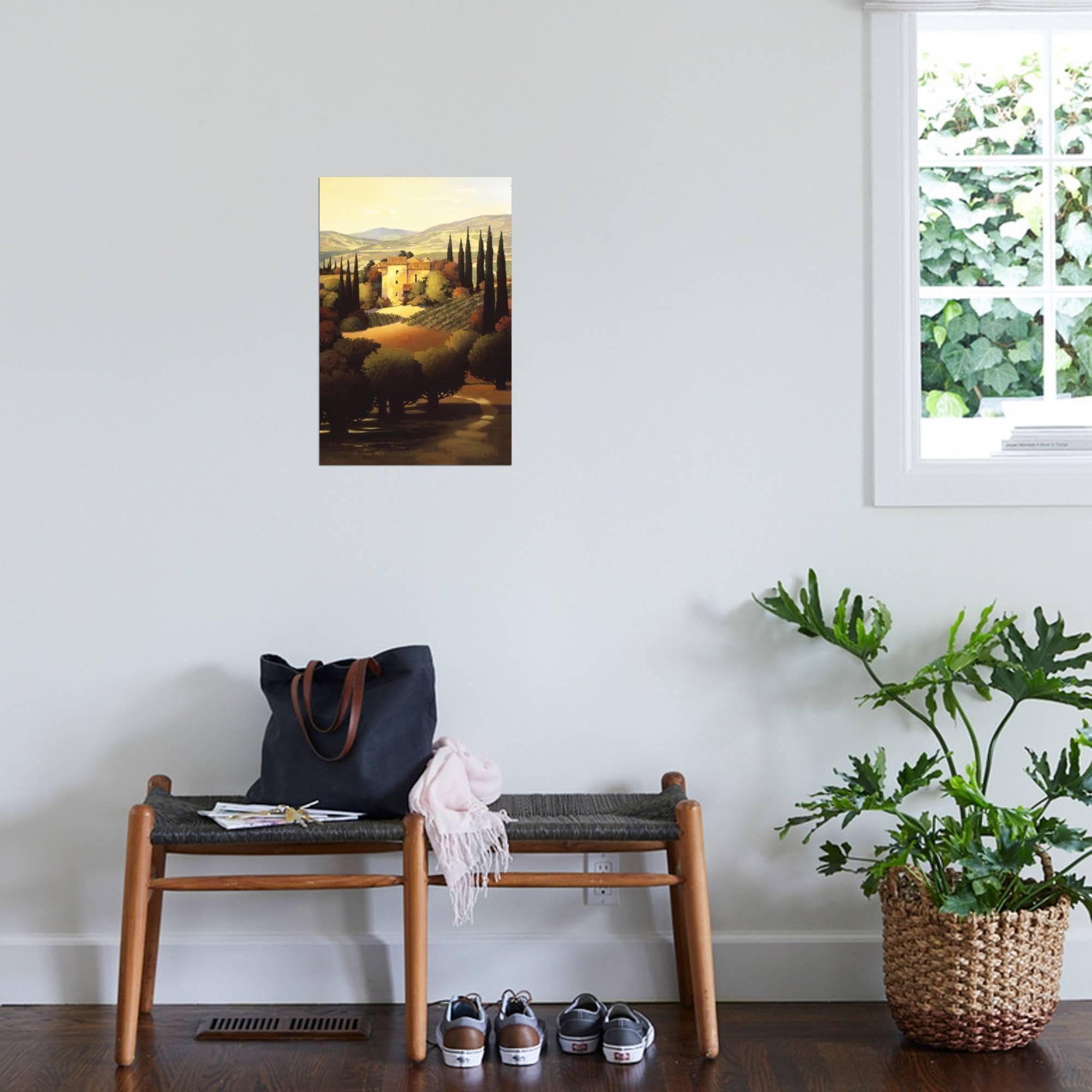 ART.COM Wall Art Prints Green Hills of Tuscany II by Max Hayslette, Scenic Decor, 16" x 24"