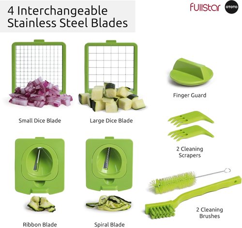 Fullstar Croc Chop Vegetable Chopper & Slicer - Multifunctional Kitchen Gadget for Easy Food Prep