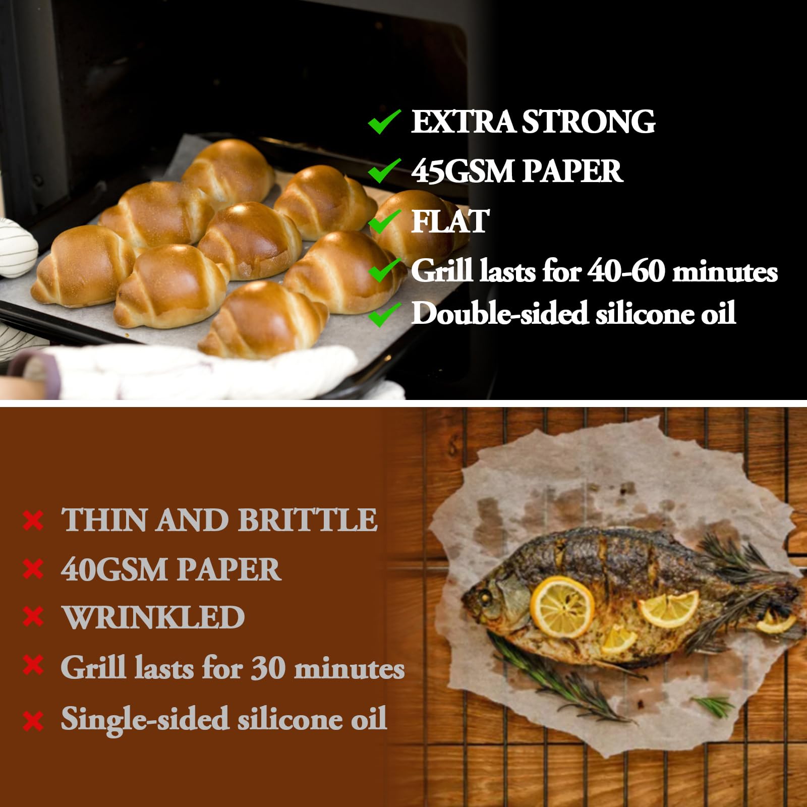 200PCS Thickened Precut Parchment Paper Sheets,12×16 In Heavy Duty Non-Toxic & Unbleached Parchment Baking Paper, Parchment Paper for Baking, Grilling, Comes in Convenient Packaging