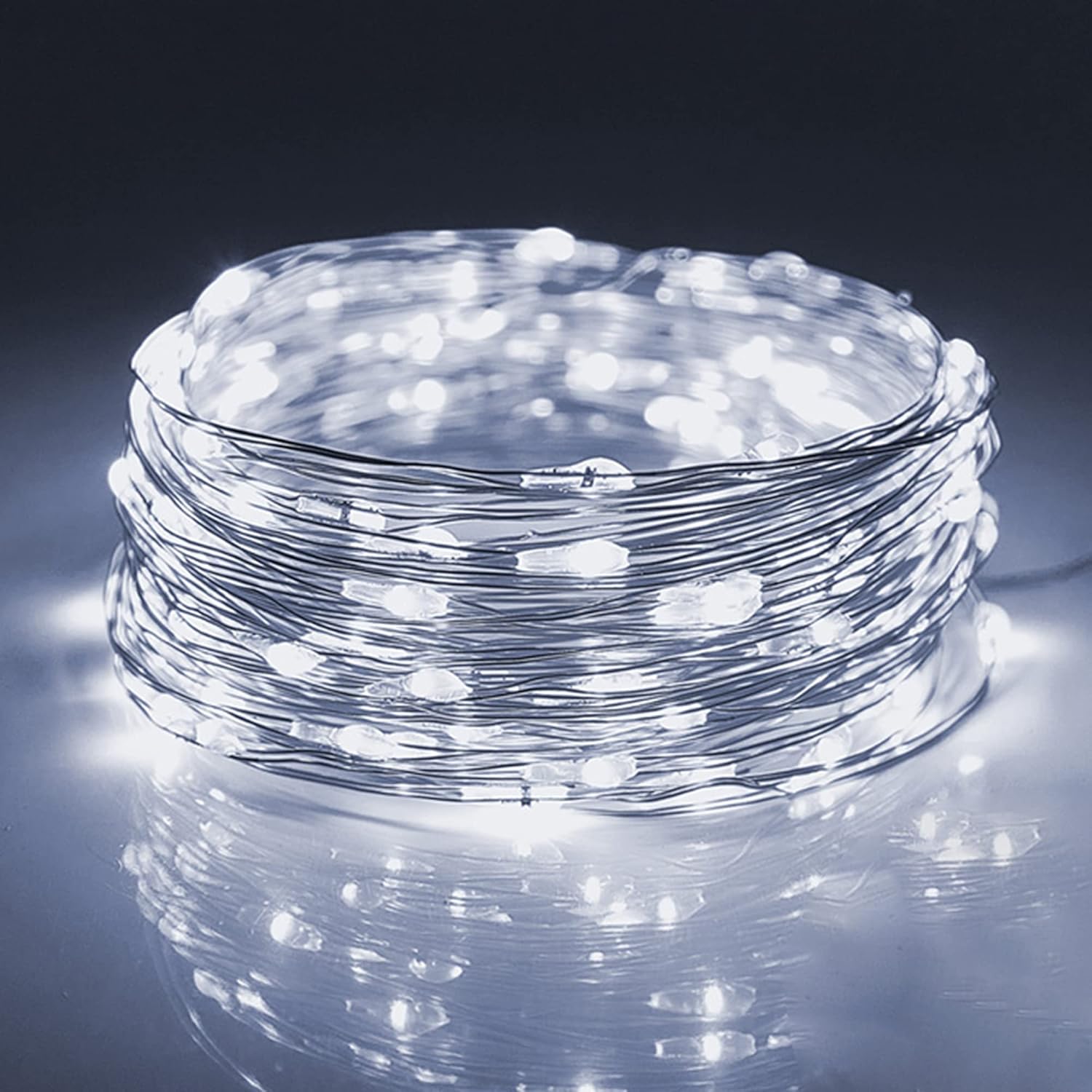 WATERGLIDE 12 Pack Mini String Lights - Battery Operated 20 LED Fairy Lights | Waterproof Silver Wire for Wedding & Party Decor