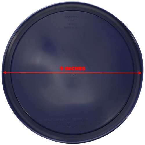 Pyrex 7403-PC 10-Cup Blue Sculpted Mixing Bowl Lid (2-Pack) - Made in USA