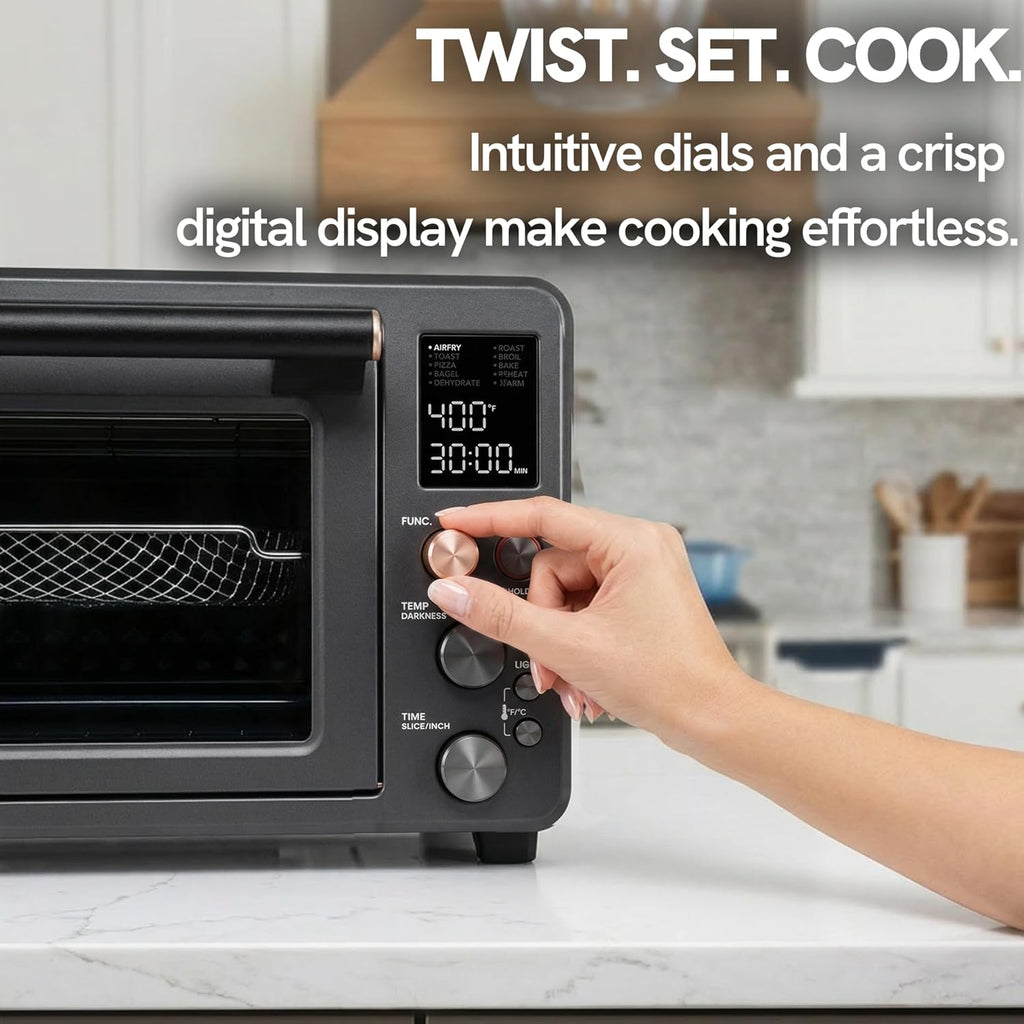 Val Cucina Non-Toxic Air Fryer Toaster Oven Combo - 26.3 QT Convection Oven | Fits 12” Pizza & 6-Slice Toast