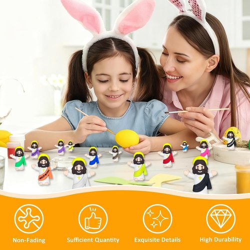 Mini Jesus Figures by [Brand Name] - 110PCS Religious Figurines for Easter Egg Stuffers & Party Favors | 2 Styles