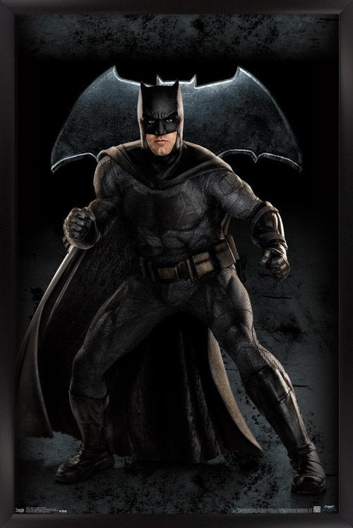 Trends International DC Comics Movie - Justice League - Batman Wall Poster, 22.375" x 34", Black Framed Version