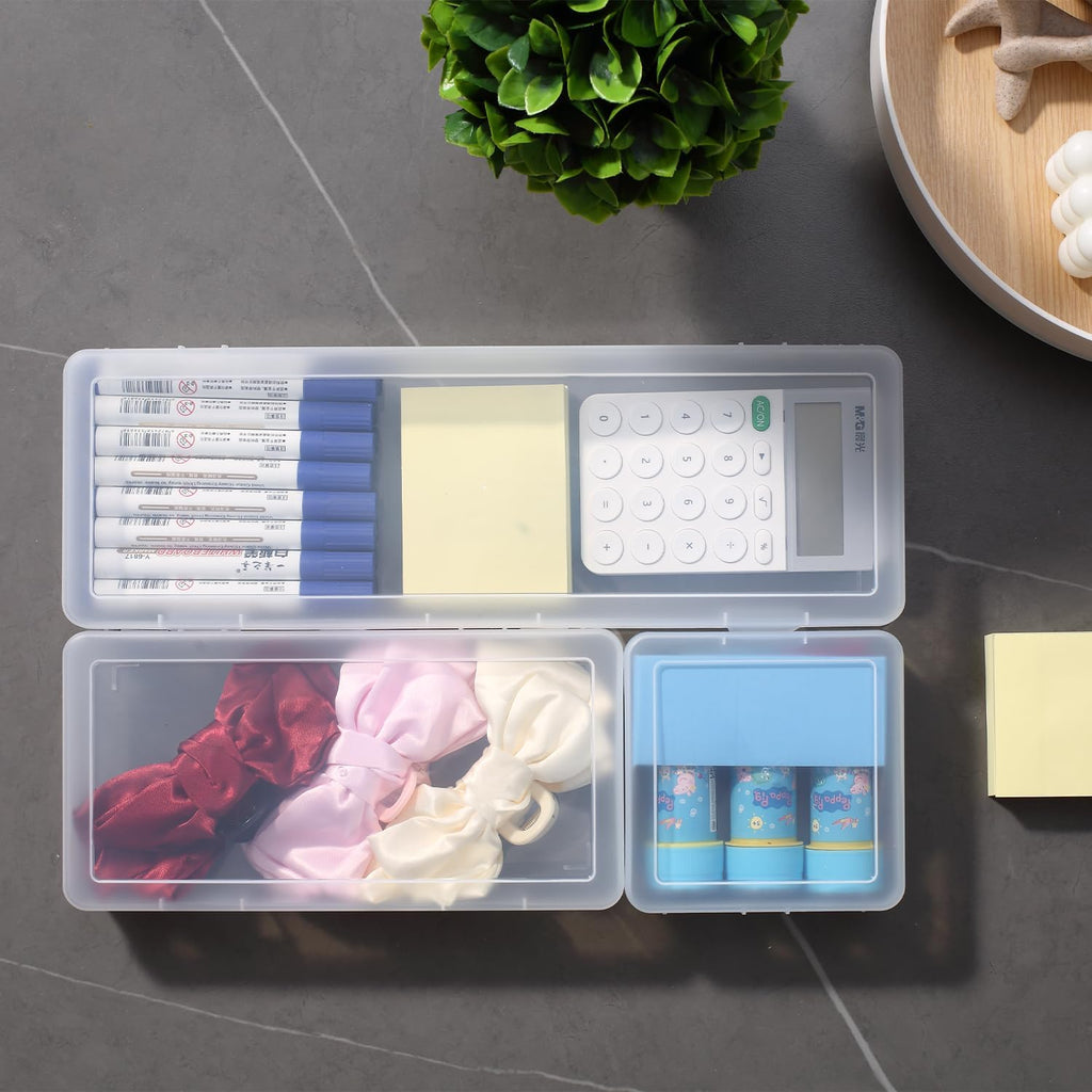 Novelinks Clear Plastic Storage Containers - Stackable Organizers with Lids for Crafts & Games | 18 Pack Small