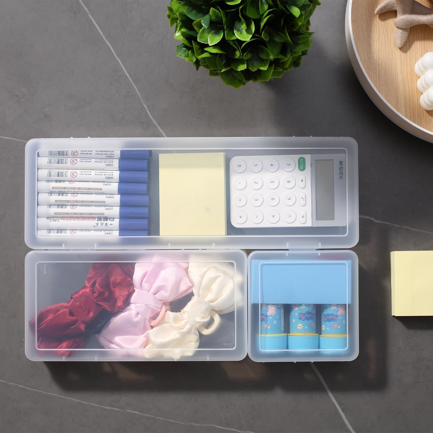 Novelinks Clear Plastic Storage Containers - Stackable Organizers with Lids for Crafts & Games | 18 Pack Small