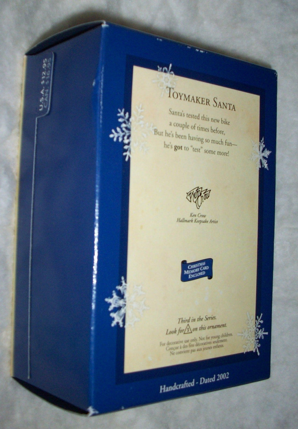Hallmark Toymaker Santa #3 - VERY RARE dated 2002