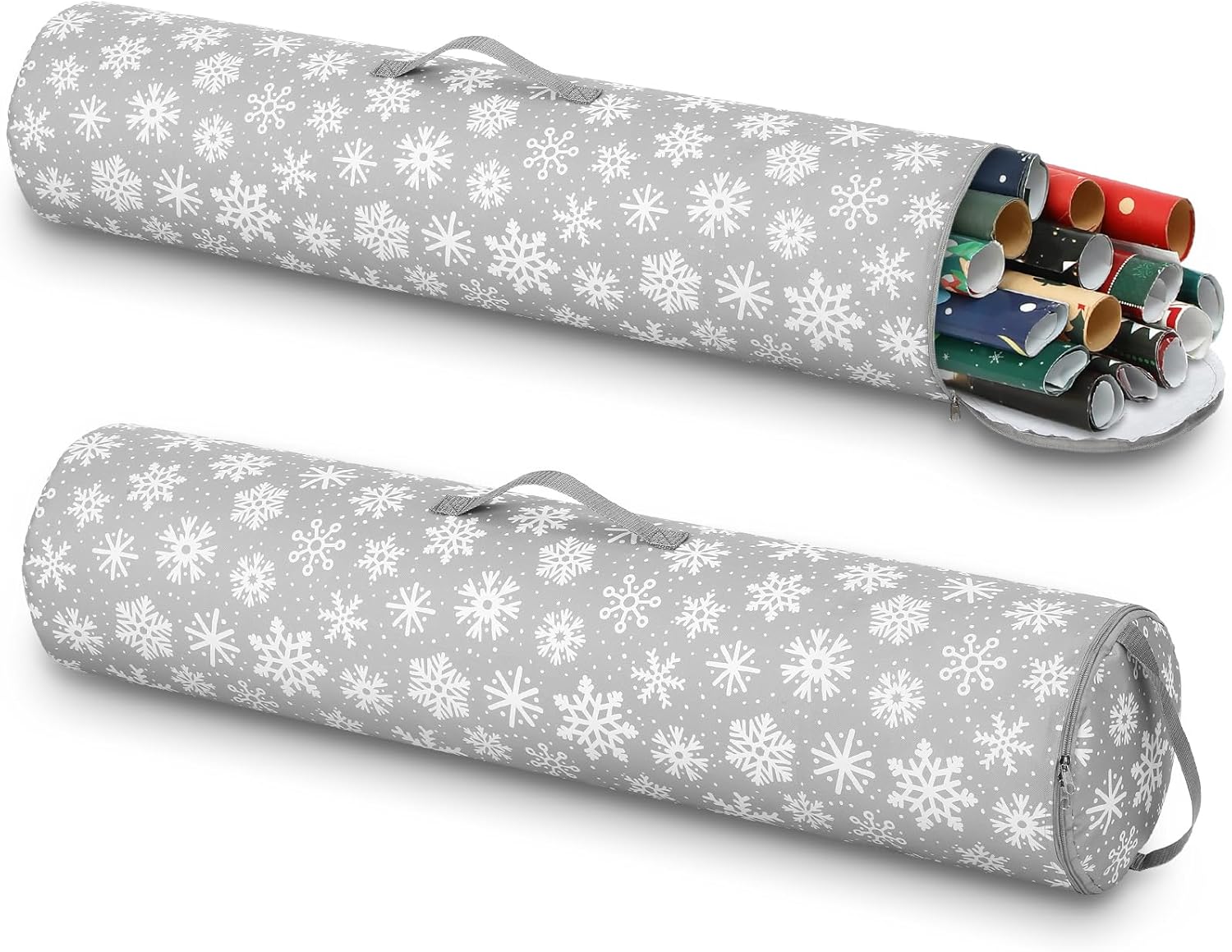Xuniea Christmas Wrapping Paper Storage Bags - 40 Inch Snowflake Organizer for Crafts & Gifts