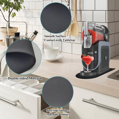 Sliding Pad Compatible with Ninja Slushie Machine FS301C/FS301/FS300, Non-Slip Mat & Smooth Move with Double-Sided Design Pad for Ninja Slushie Machine Accessories