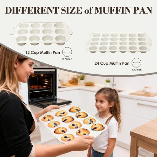 AIVIKI Nonstick Baking Pans Set - 22-Piece Stackable Bakeware with Silicone Handles & Versatile Cookware