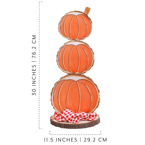 Darware Fall Pumpkin/Christmas Snowman Reversible Stand; 30-Inch Tall Holiday Decor Wooden Stand Up Figure