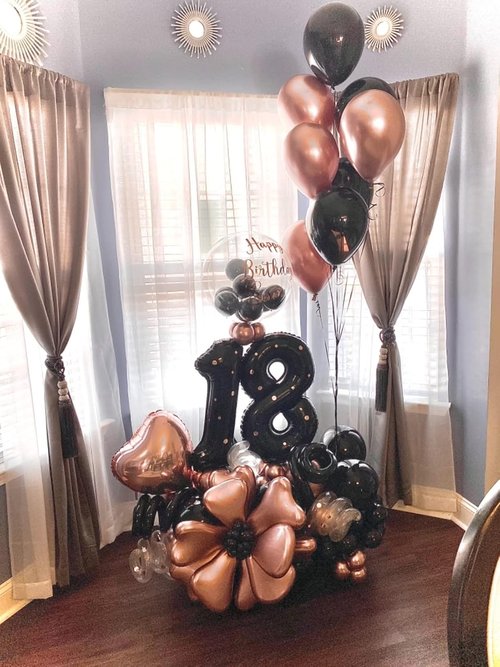 Black Number 16 Balloon - 40 Inch Number Balloon for Birthdays, Anniversaries & Events