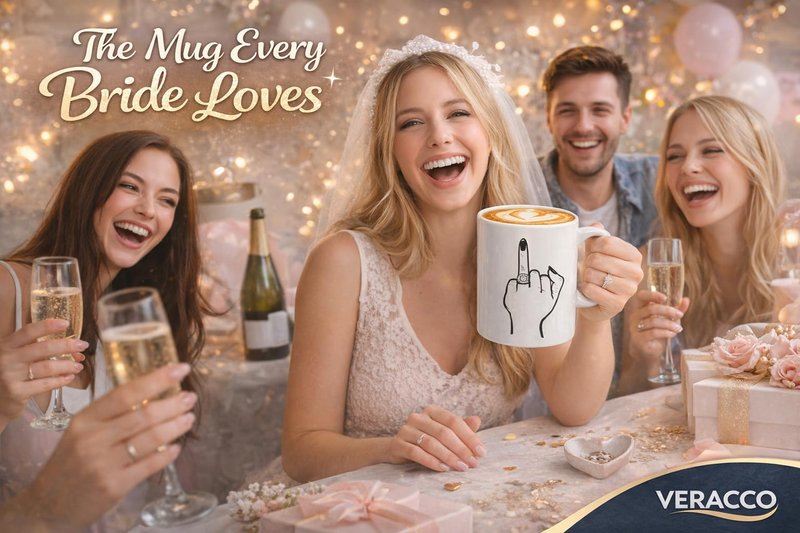 Veracco Funny Engagement Coffee Mug for Bride To Be – Ring Finger Bride Mug – Bridal Shower Gift – Bachelorette Party Cup – Newly Engaged Gift 11 oz