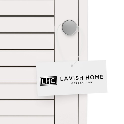 Lavish Home Bathroom Cabinet - Freestanding Storage Organizer for Towels or Laundry Room - Adjustable Shelf and Shutter Style Door (White)